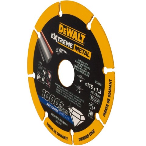 TARCZA DIAM.EXTREME METAL 115X22.23X1.3MM DEWALT DT40251-QZ