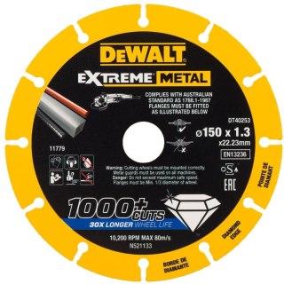 TARCZA DIAMENTOWA 150X22.23X1.3MM DEWALT DT40253-QZ