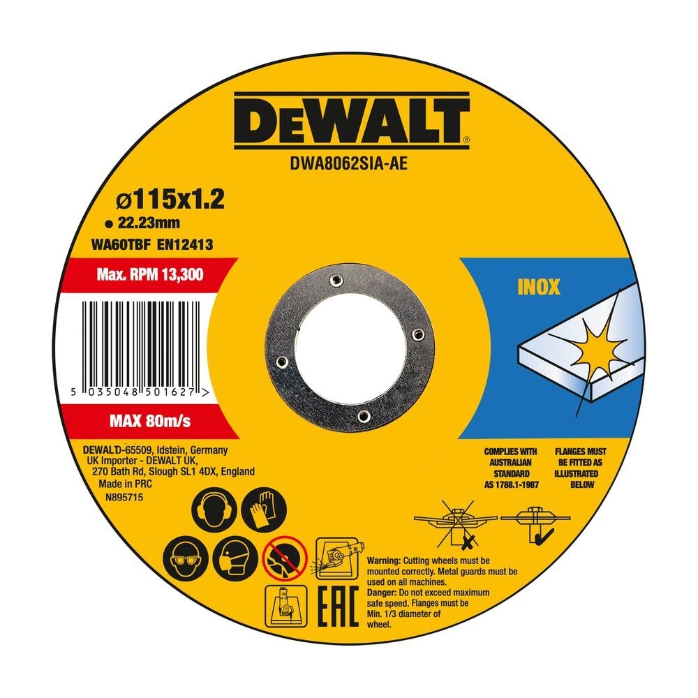 TARCZA DO CIĘCIA 115X22.23X1.2 MM DEWALT DWA8062SIA-AE