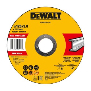TARCZA DO CIĘCIA 125X22.23X3 MM DEWALT DWA4522IA-AE