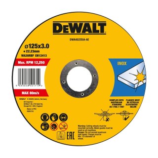 TARCZA DO CIĘCIA 125X22.23X3 MM DEWALT DWA4522SIA-AE