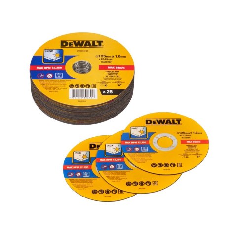 TARCZA DO CIĘCIA 125MM X 1MM 25SZT DEWALT DT20594-QZ