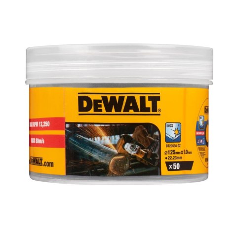 TARCZA DO CIĘCIA 125MM X 1MM 50SZT DEWALT DT20598-QZ