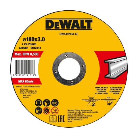 TARCZA DO CIĘCIA 180X22.23X3 MM DEWALT DWA4524IA-AE