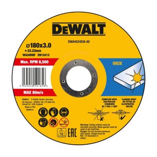 TARCZA DO CIĘCIA 180X22.23X3 MM DEWALT DWA4524SIA-AE