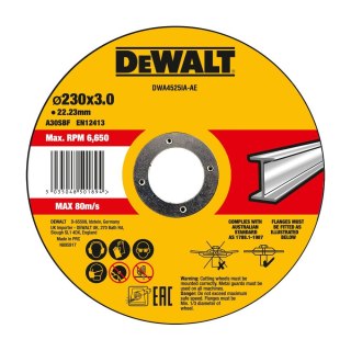 TARCZA DO CIĘCIA STALI 230X3X22MM DEWALT DWA4525IA-AE
