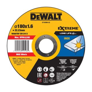 TARCZA DO CIĘCIA THIN CUT 180X1.6 INOX DEWALT DT43908-QZ
