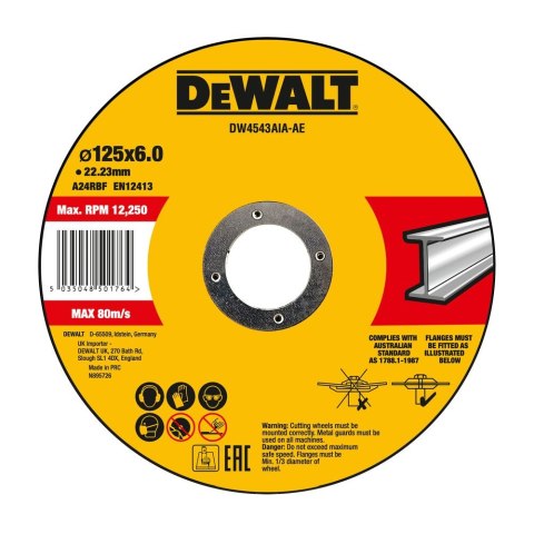 TARCZA DO SZLIFOWANIA 125X22.23X6 MM DEWALT DW4543AIA-AE