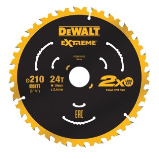 TARCZA PILARSKA 210X30/24 ZĘB DEWALT DT20432-QZ