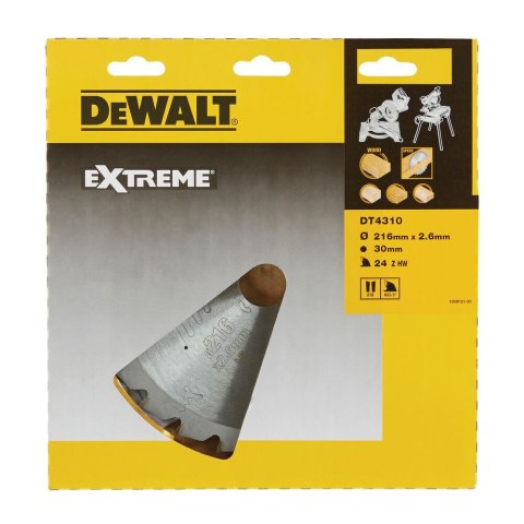 TARCZA PILARSKA 216X30MM, 24 ZĘBÓW DEWALT DT4310-QZ