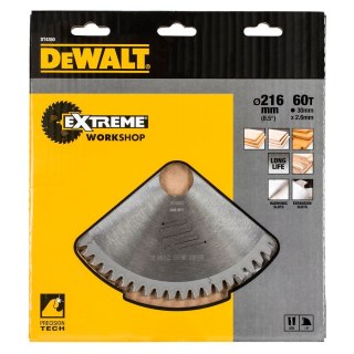 TARCZA PILARSKA 216X30MM, 60 ZĘBÓW DEWALT DT4350-QZ