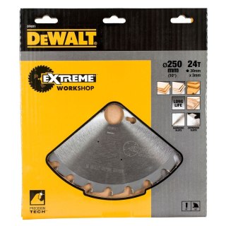 TARCZA PILARSKA 250X30MM, 24 ZĘBÓW DEWALT DT4311-QZ