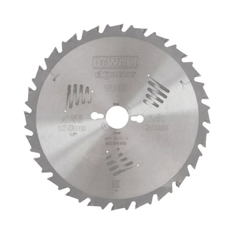 TARCZA PILARSKA 250X30MM, 24 ZĘBY DEWALT DT4301-QZ
