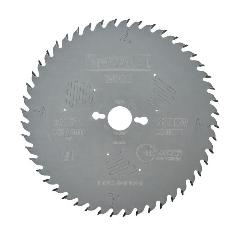 TARCZA PILARSKA 250X30MM, 48 ZĘBÓW DEWALT DT4323-QZ