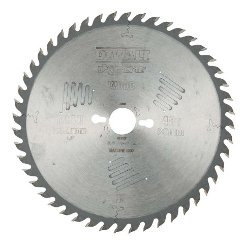 TARCZA PILARSKA 250X30MM, 48 ZĘBÓW DEWALT DT4323-QZ
