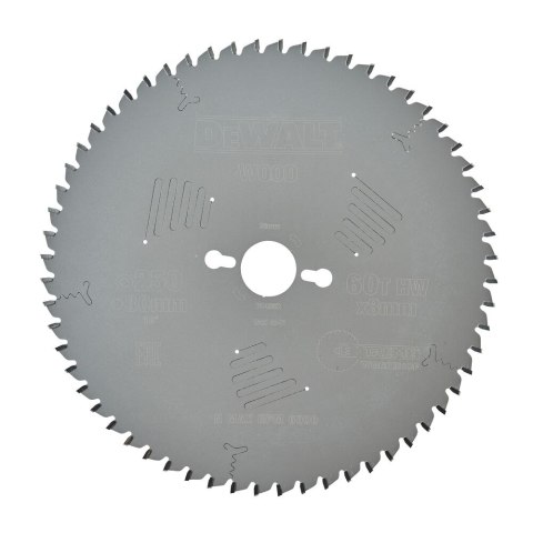 TARCZA PILARSKA 250X30MM, 60 ZĘBÓW DEWALT DT4352-QZ