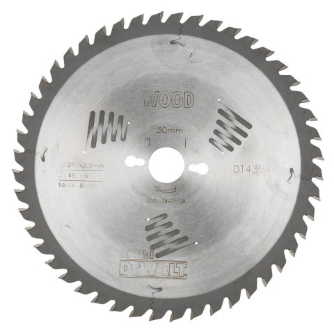 TARCZA PILARSKA 260X30MM, 48 ZĘBÓW DEWALT DT4324-QZ