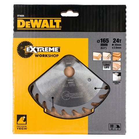 TARCZA PILARSKA 40 DO PIL.PRZEN. 165X20MM DEWALT DT4026-QZ