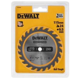 TARCZA PILARSKA DO DREWNA Z GWOŹDZIAMI 115X9,5/25T DEWALT DT20420-QZ