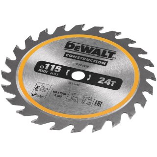 TARCZA PILARSKA DO DREWNA Z GWOŹDZIAMI 115X9,5/25T DEWALT DT20420-QZ