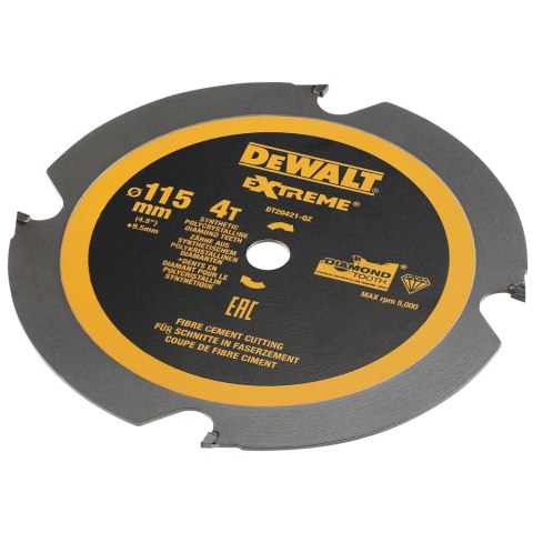 TARCZA PILARSKA DO PLYT CEMENTOWYCH 115X9,5/4T DEWALT DT20421-QZ