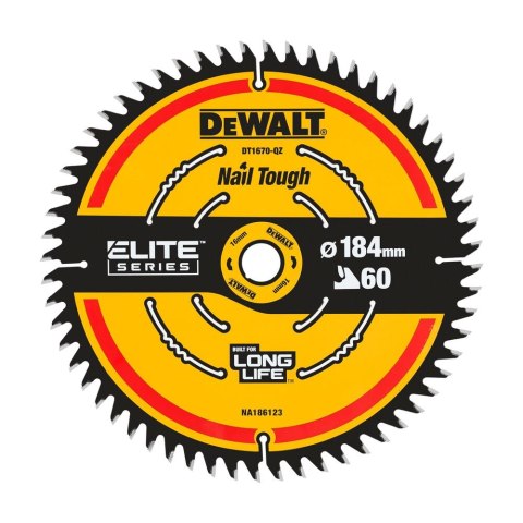 TARCZA PILARSKA ELITE CSB 184 X 16MM 60T DEWALT DT1670-QZ