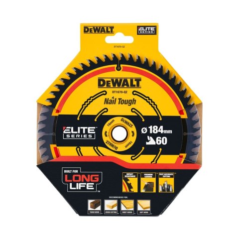 TARCZA PILARSKA ELITE CSB 184 X 16MM 60T DEWALT DT1670-QZ