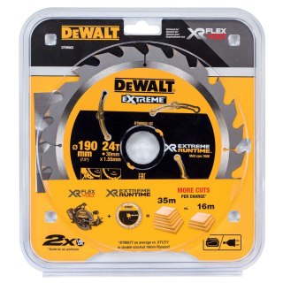 TARCZA PILARSKA XR 190MM X 30MM 24T CSB DEWALT DT99562-QZ