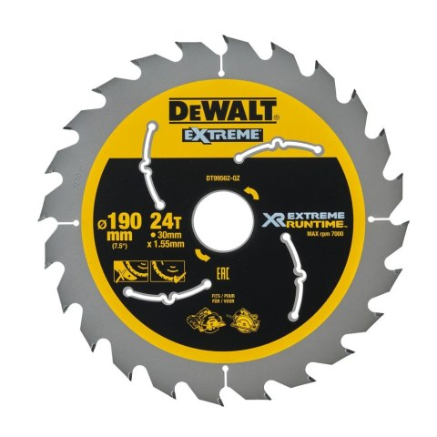 TARCZA PILARSKA XR 190MM X 30MM 24T CSB DEWALT DT99562-QZ