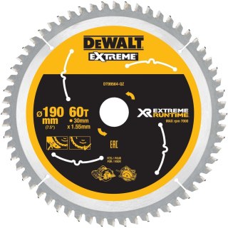 TARCZA PILARSKA XR 190MM X 30MM 60T CSB DEWALT DT99564-QZ