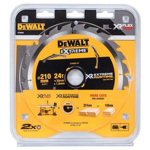 TARCZA PILARSKA XR 210MM X 30MM 24T CSB DEWALT DT99565-QZ