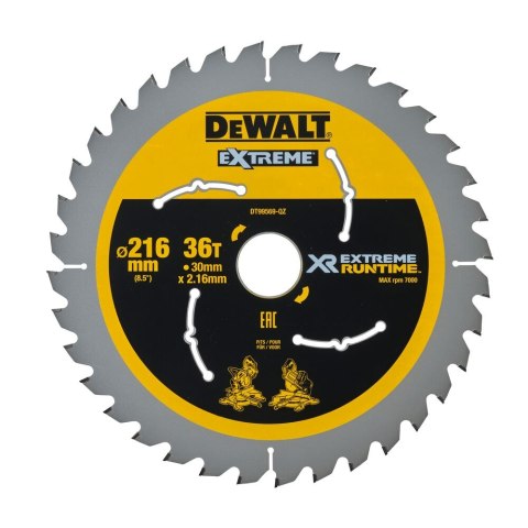 TARCZA PILARSKA XR 216MM X 30MM 36T CSB DEWALT DT99569-QZ