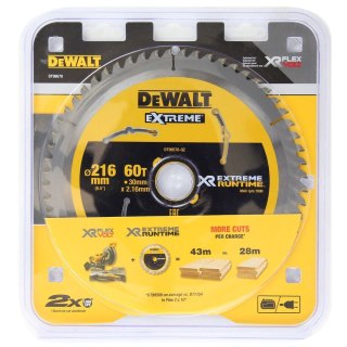 TARCZA PILARSKA XR 216MM X 30MM 60T CSB DEWALT DT99570-QZ