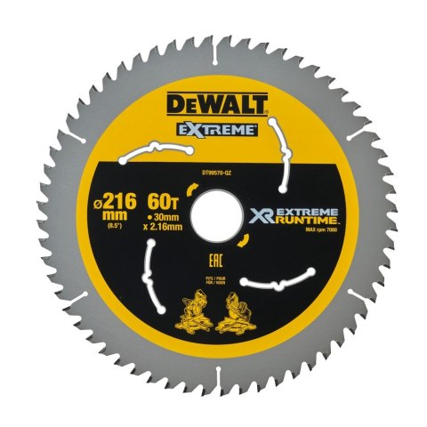 TARCZA PILARSKA XR 216MM X 30MM 60T CSB DEWALT DT99570-QZ