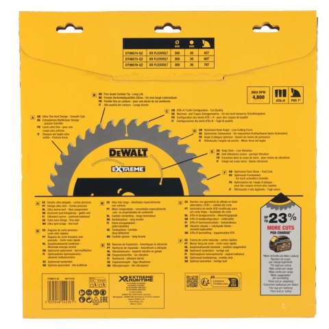 TARCZA PILARSKA XR 305MM X 30MM 42T CSB DEWALT DT99574-QZ
