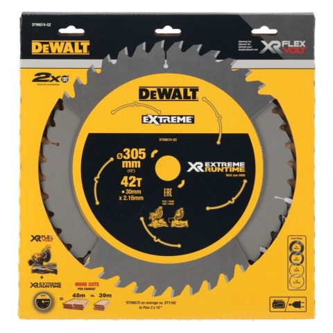 TARCZA PILARSKA XR 305MM X 30MM 42T CSB DEWALT DT99574-QZ