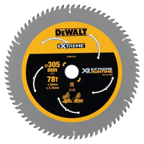 TARCZA PILARSKA XR 305MM X 30MM 78T CSB DEWALT DT99576-QZ