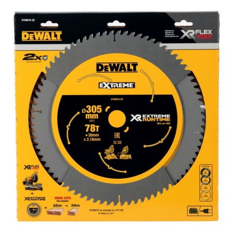 TARCZA PILARSKA XR 305MM X 30MM 78T CSB DEWALT DT99576-QZ