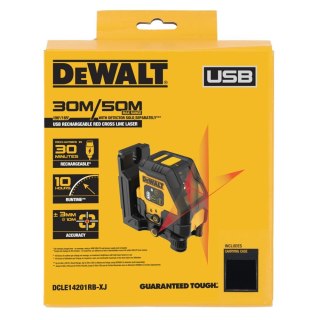 USB-C LASER KRZYŻOWY CZERWONY DEWALT DCLE14201RB-XJ