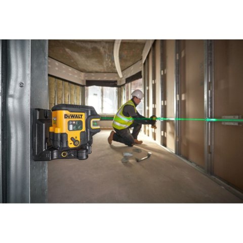 USB-C LASER ZIELONY KRZYŻOWO-5 PUNKTOWY DEWALT DCLE14251GB-XJ