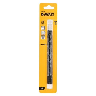 WIERTŁA DO METALU HSS-G 8MMX165MM DEWALT DT60756-QZ