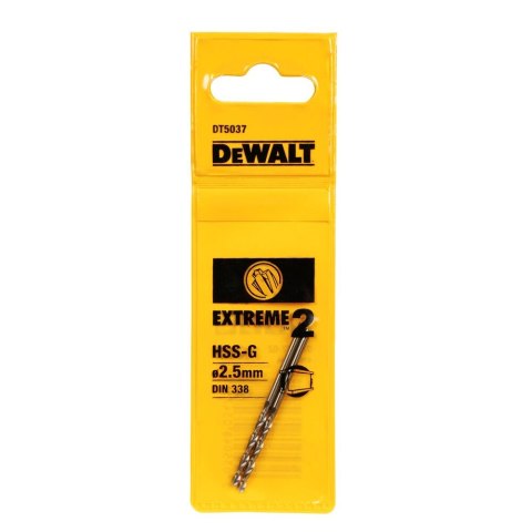 WIERTŁO DO METALU HSS-G EXTEME2 2,5 MM X 2 DEWALT DT5037-QZ