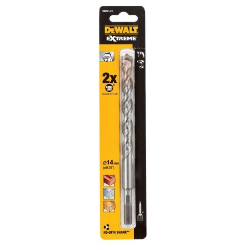 WIERTŁO DO MURU WIDIOWE Z UCHWYTEM WALCOWYM 14 X 200 MM DEWALT DT6691-XJ