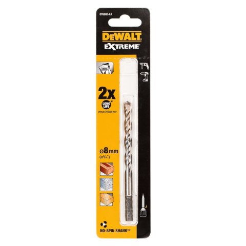 WIERTŁO DO MURU WIDIOWE Z UCHWYTEM WALCOWYM 8 X 120MM DEWALT DT6682-XJ