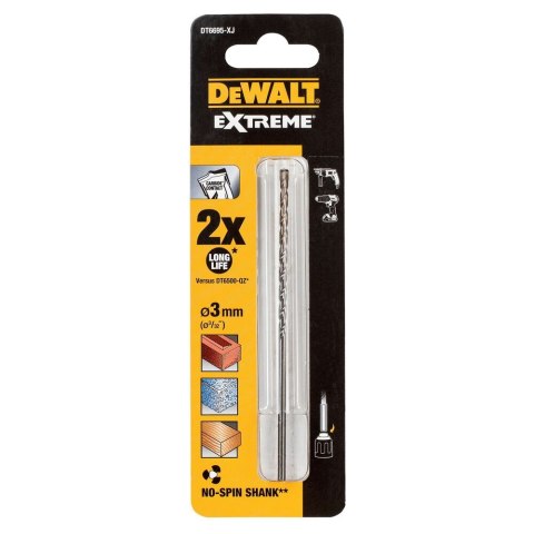 WIERTŁO DO MURU Z UCHWYTEM WALCOWYM 3X110MM DEWALT DT6695-XJ