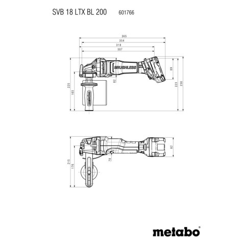 Satyniarka akumulatorowa SVB 18 LTX BL 200 Metabo 601766840