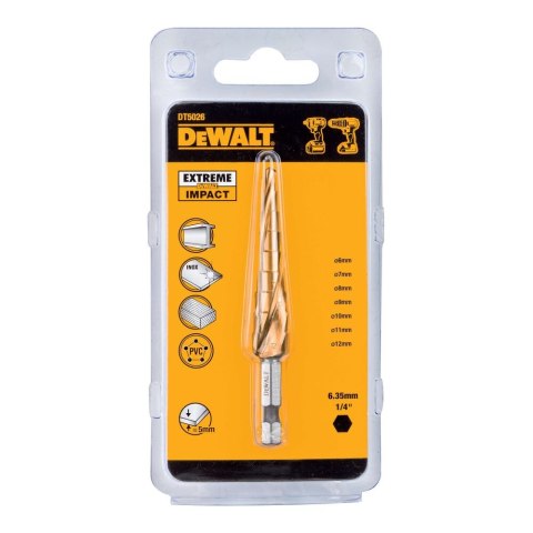 WIERTŁO STOPNIOWE IR 6-12 MM DEWALT DT5026-QZ