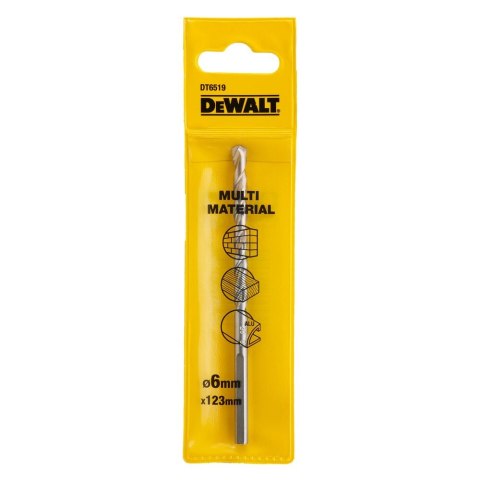 WIERTŁO UNIWERSALNE Z UCHWYTEM WALCOWYM 6X123MM DEWALT DT6519-QZ