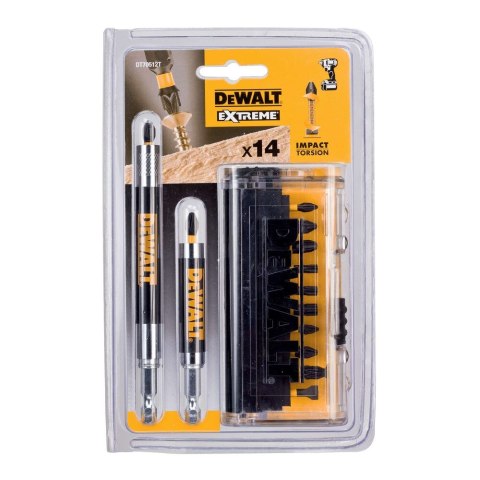 ZESTAW 14 CZ KONC UDAR Z UCHYT TORSION DEWALT DT70512T-QZ