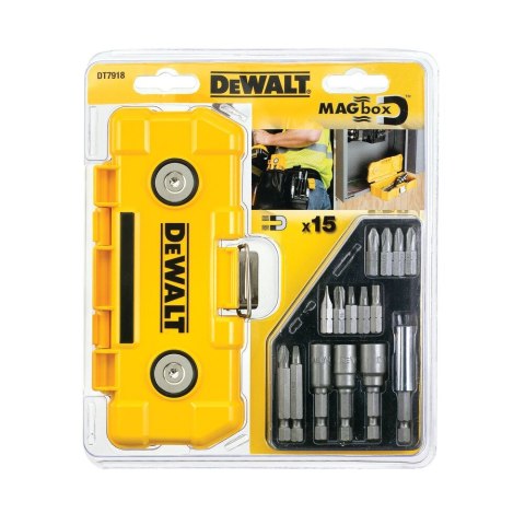 ZESTAW 15 KOŃCÓWEK MAGNETYCZNYCH DEWALT DT7918-QZ